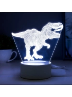 Светильник сенсорный «Тираннозавр» LED 7 USB/от батареек бел