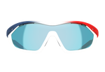 Спортивные очки 720armour Analog Pro / Matte Dark Grey Blue / Matte Neon Red Orange / Matte White Gasket / Smoke Full Blue White Lens