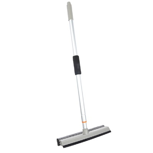 Окномойка с телескопической ручкой металл 111см, с резиновым держателем, серая, VETTA (50шт/кор)