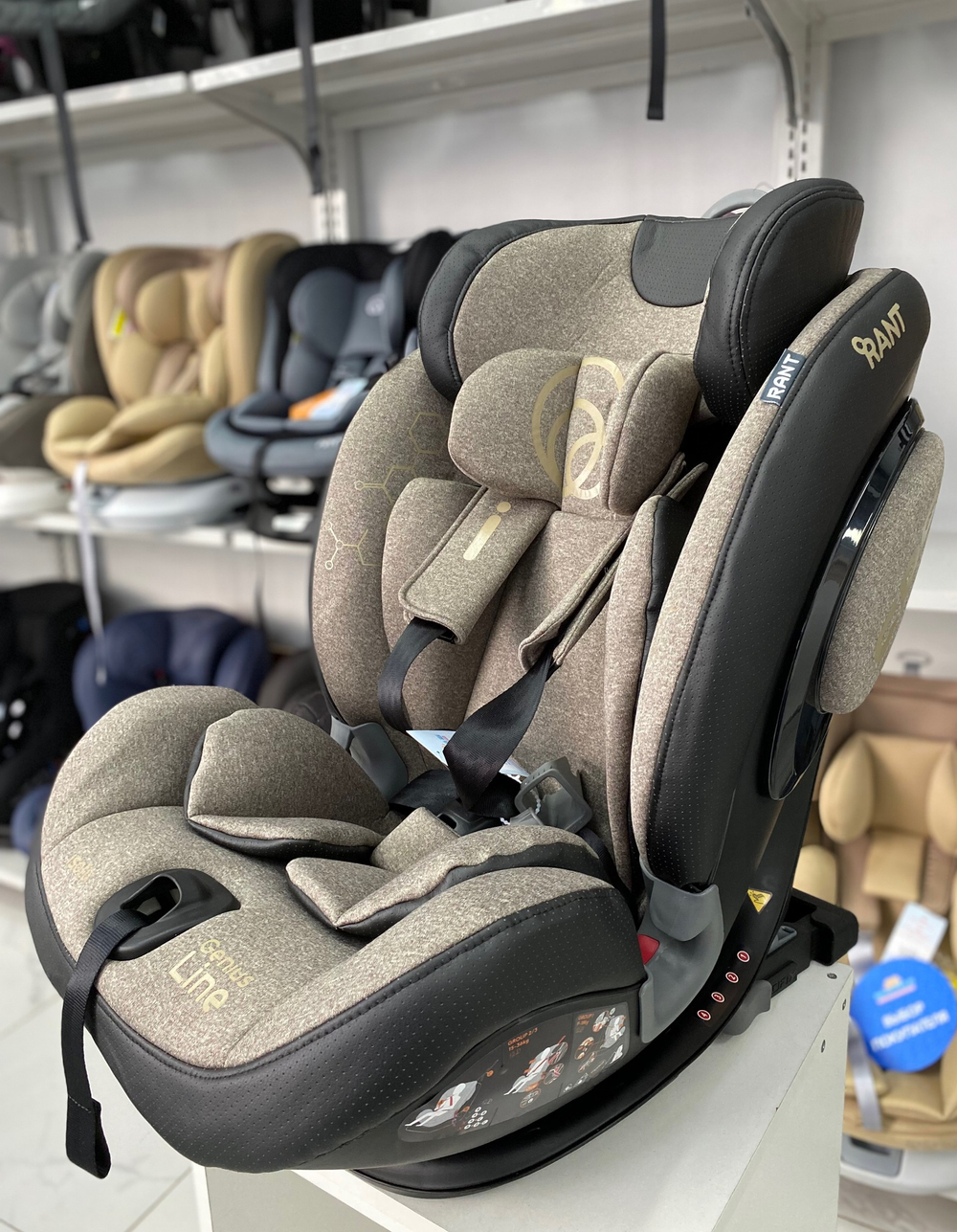 Автокресло BH012319i "iQ" isofix Genius Line группа 1-2-3 (9-36 кг) Beige