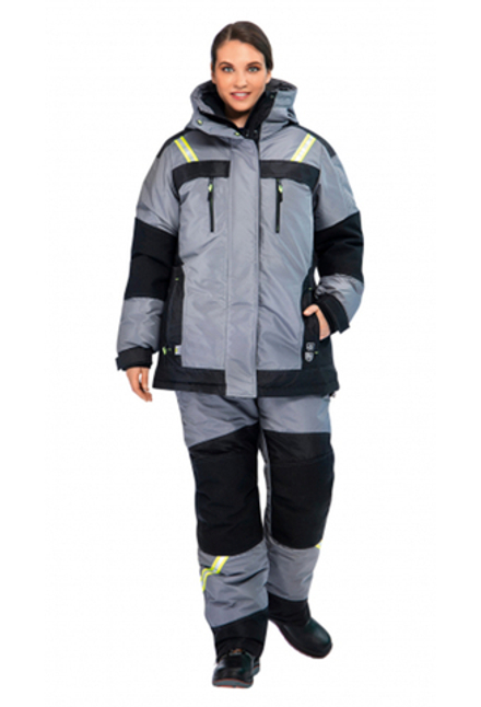 Куртка ЛЕДИ УРАН утеплённая цв. сер-чер