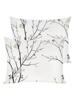 Постельное белье Полисатин Мечта "White cherry" 2-спальное  Наволочка 50х70 см 2 шт Простынь на резинке 160x200 см Пододеяльник 175x215 см