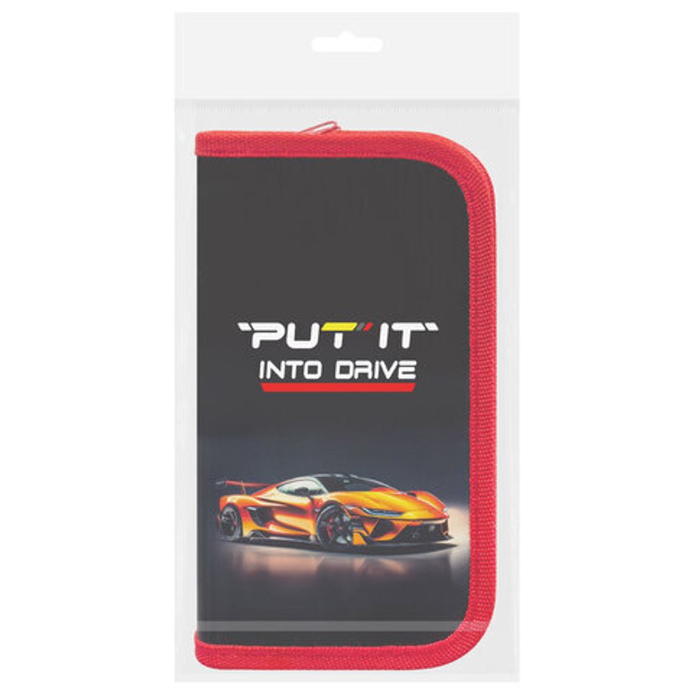 Пенал ПИФАГОР, 2 отделения, ламинированный картон, 19х11 см, "Cool wheels", 272248