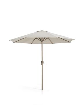 Бежевый зонт Milna со стальной конструкцией цвета таупе, диаметр 300 см
