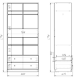 Шкаф МАМА "Цветы", Белый