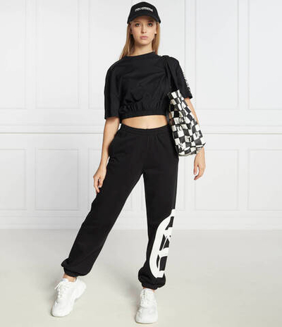 Футболка nylon mix Karl Lagerfeld - черный(235W1719)