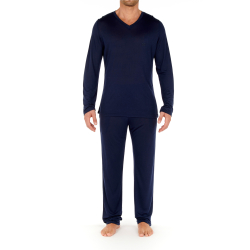Лонгслив домашний темно-синий HOM COCOONING Long Sleeve Shirt V 402673_4000RA