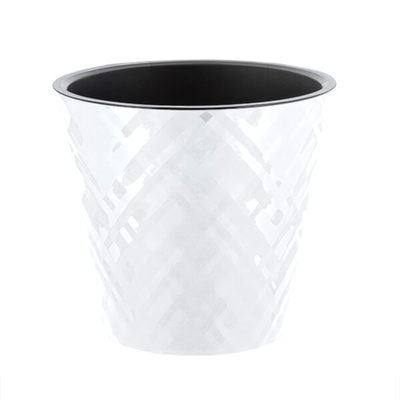 Горшок для цветов InGreen Manhattan D125мм, 1 л c дренажной вставкой, белоснежный жасмин
