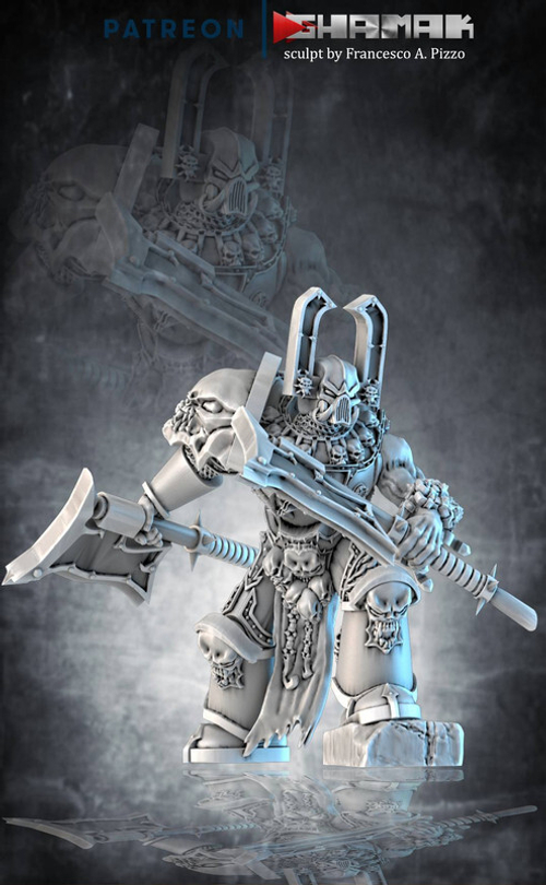 Chaos Chaos Cultists Культист Кхорна №7 миниатюра для dnd, днд, pathfinder, фентези, Настольная игра, НРИ, Варгейм, РПГ