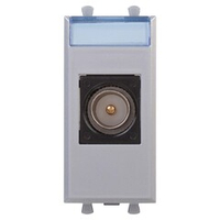 Розетка TV одиночная модульная,  "Avanti", "Закаленная сталь", 1 модуль