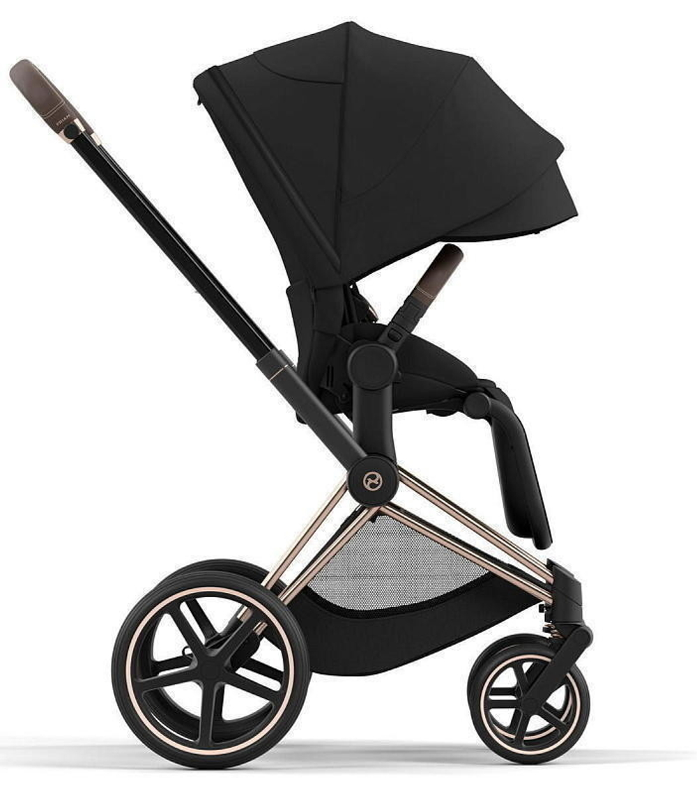 Коляска Cybex Priam IV Rosegold complete Cloud T Sepia Black Plus Base T 3 в 1 Sepia Black