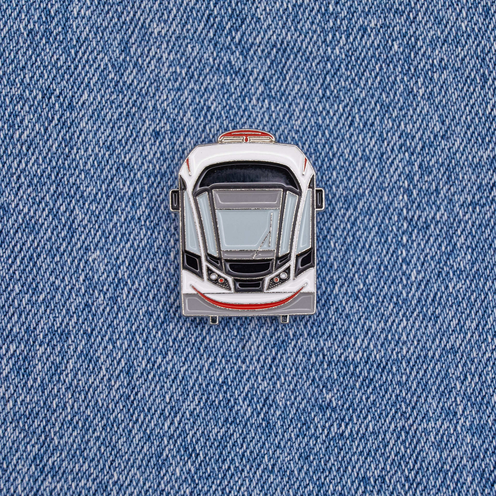 Значок трамвай Витязь-М 71-931 серый