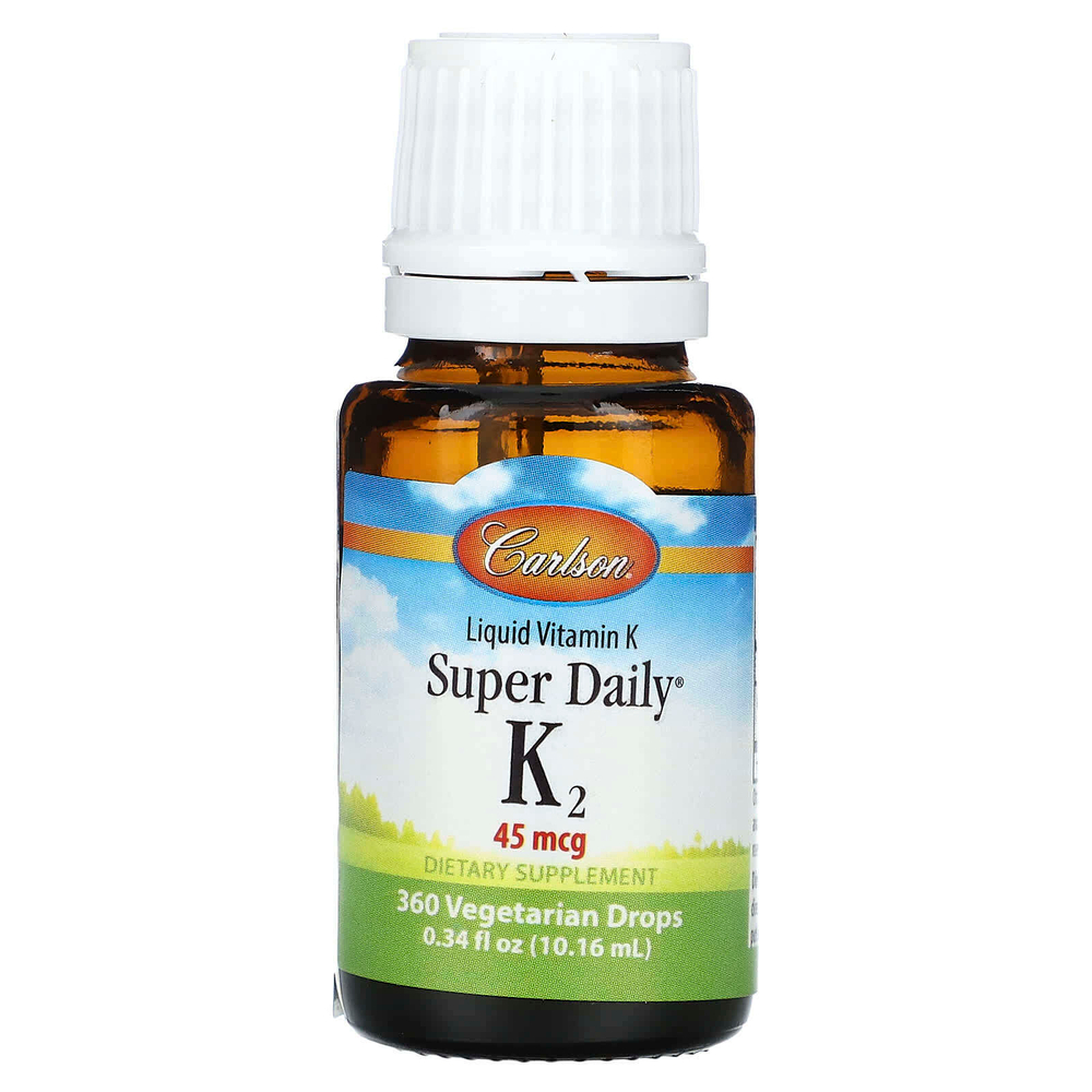 Carlson, Super Daily® K2, 45 мкг, 10,16 мл (0,34 жидк. Унции)