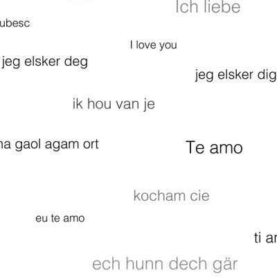 I love you