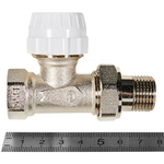 Клапан термостатический прямой ROMMER - 1/2" (ВР/НР-американка, PN10, Tmax 110°C)