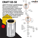 Дымоход Craft Серия GS 50 (316 0,5/304 0,5) Izovol 50 Комплект через крышу