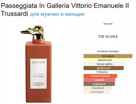 Passeggiata In Galleria Vittorio Emanuele II Trussardi  100 ml (duty free парфюмерия)