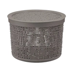 Коробка БЯЗЬ с крышкой D17см 2л французcкий серый