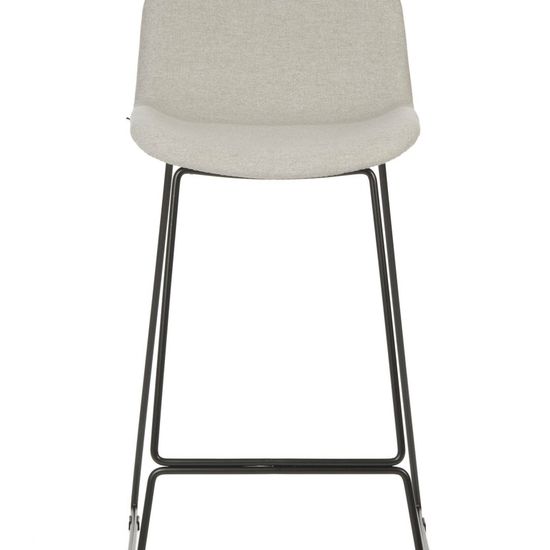 Полубарный стул Neo металлический каркас, сиденье из серой ткани 