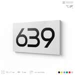 Номер на дверь 639, табличка на дверь для офиса, квартиры, кабинета, аудитории, склада, белая 120х70 мм, Айдентика Технолоджи