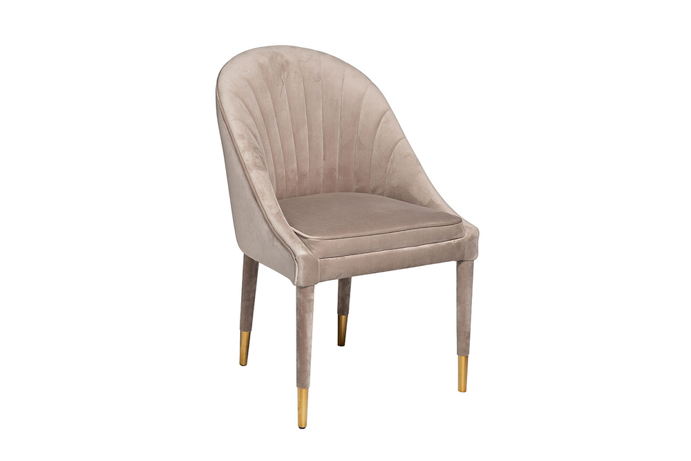 Стул велюровый Garda Decor жемчужно-серый 48MY-3607-1 PEG GO