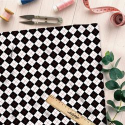 Ткань блэкаут шахматная доска