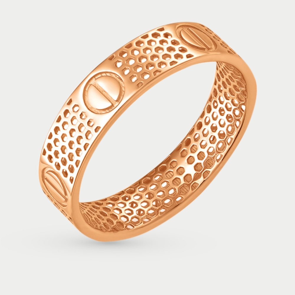 Кольцо женское из розового золота 585 пробы без вставок (арт. К10015544)