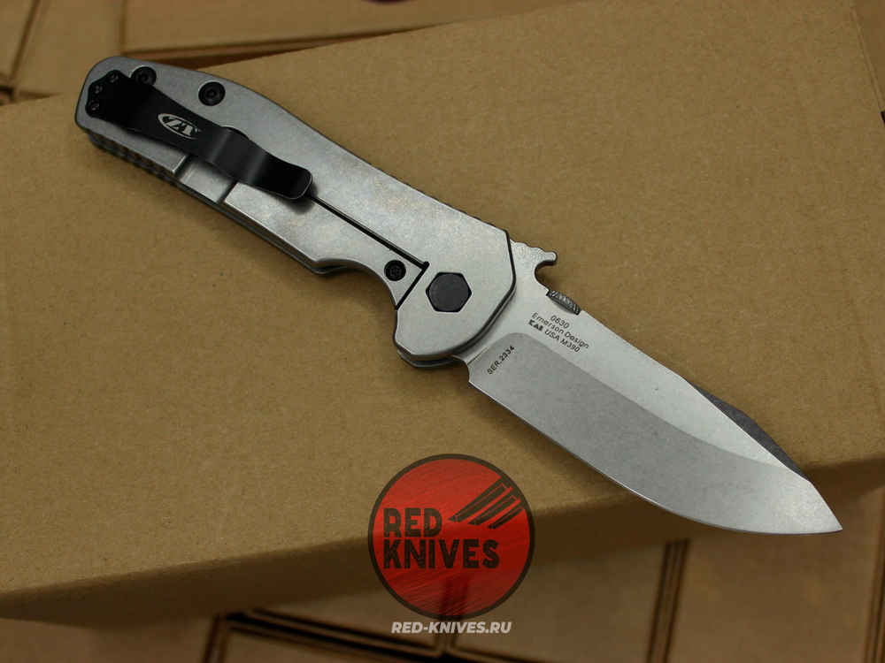 Нож Zero Tolerance 0630 Emerson OD GREEN - клинок стоунвош