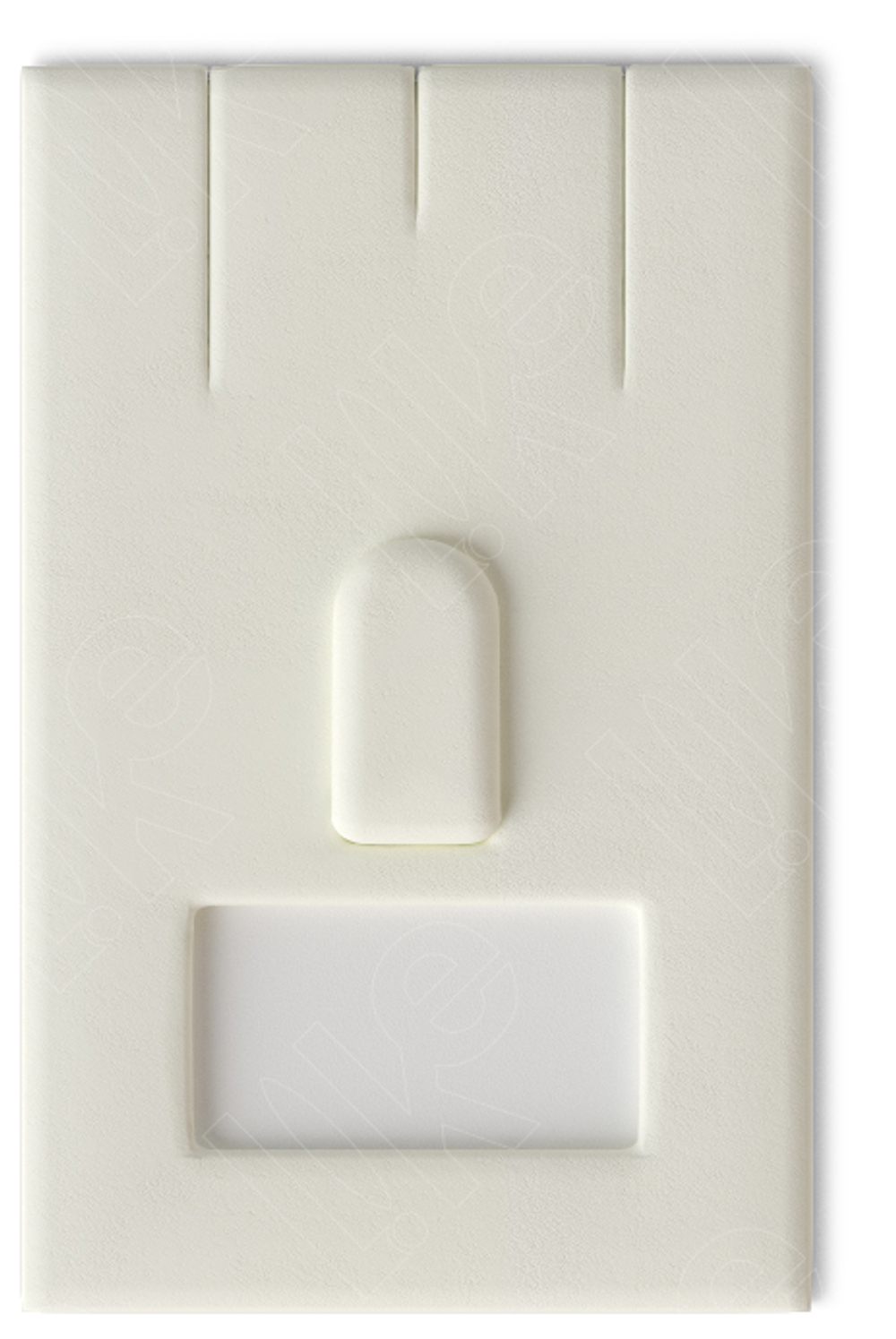 Вкладыш 13/наклонный/для гарнитура/2 прорези сверху/язычок/окошко для бирки/прорезь для нитки