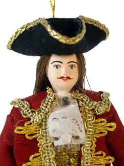 Кукла фарфоровая на елку Петр 1