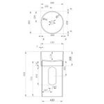 Раковина отдельностоящая прозрачная ABBER Kristall AT2701Rubin-H красная