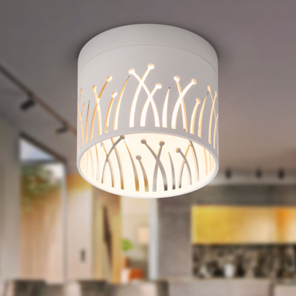 Светильник настенно-потолочный спот ЭРА OL54 WH под лампу GX53 белый IP20