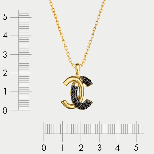 Подвеска золотая с фианитами