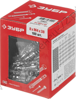 ЗУБР МОЛЛИ М4 x 38 x 8 мм, анкер для пустотелых конструкций, 100 шт (302472-04-038)