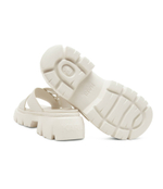 Кожаные шлепанцы Karl Lagerfeld - бежевый(KL83504)