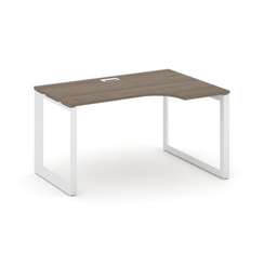 Style Project Стол рабочий эргономичный SN-59O.SPA-011(R) Вяз Благородный/Металл Белый/Белый Заглушк