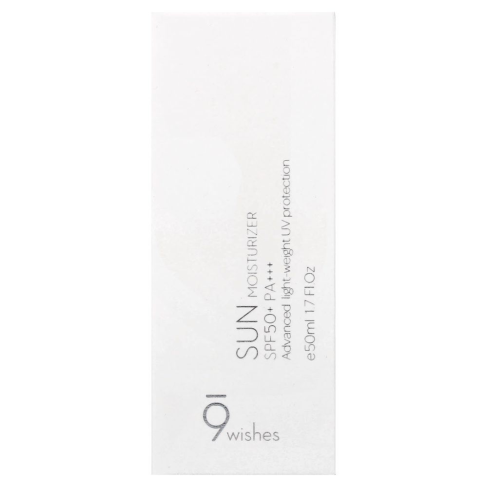 9Wishes, увлажняющий солнцезащитный крем, SPF 50+ PA+++, 50 мл (1,7 жидк. унции)