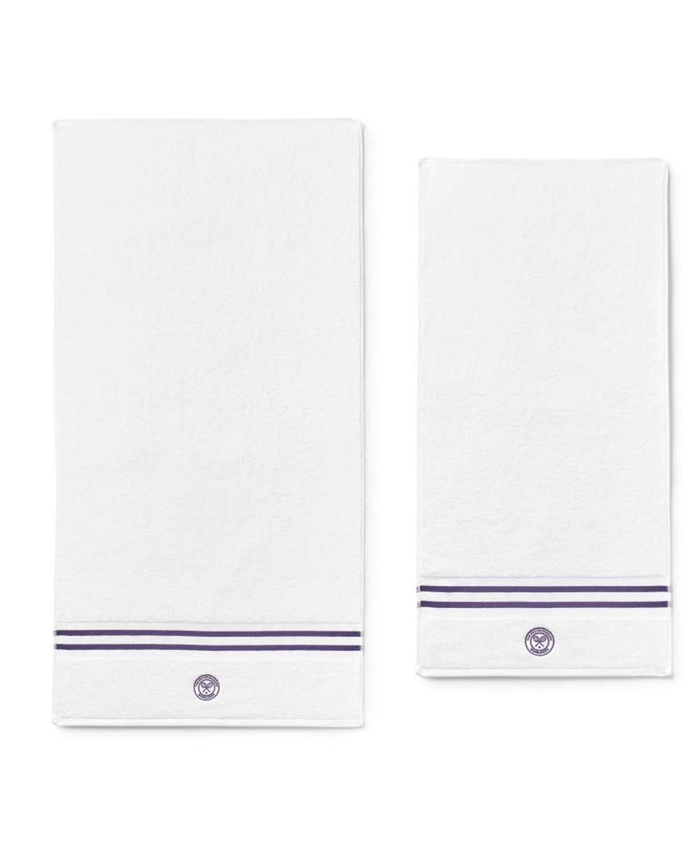 Теннисное полотенце Wimbledon Baseline Towel Set - white/purple