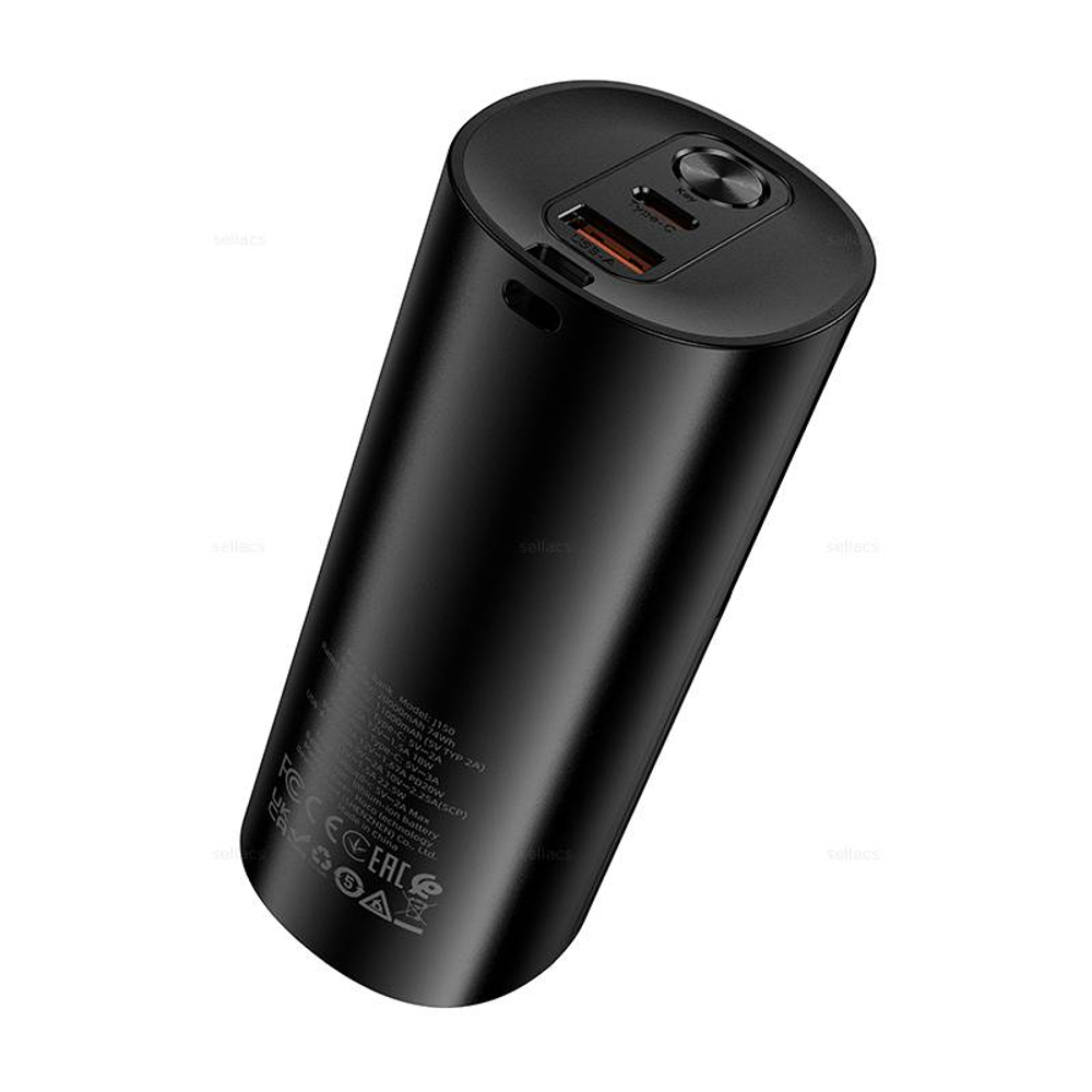 Hoco J150 Stream 22.5W+PD20W+портативный аккумулятор с фонариком (20000mAh) (black)