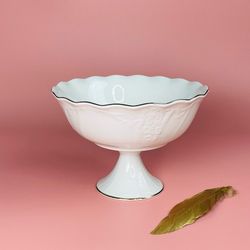 Lenardi 102-145 Фруктовница 25,5см на ножке АГАТА в под.уп.(х6)Фарфор