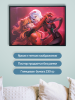 Постер плакат Рей И Аска В Обнимку Evangelion Евангелион