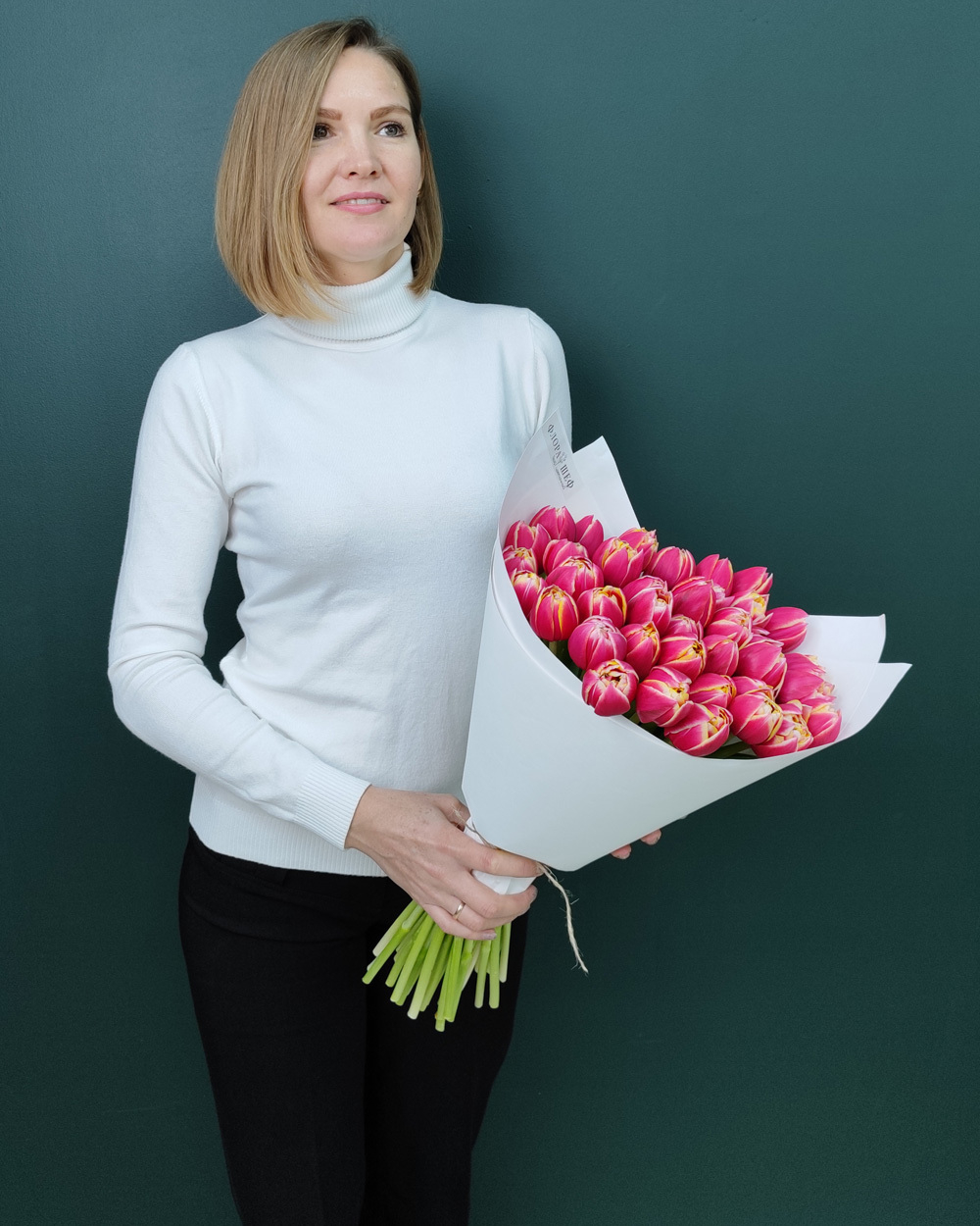 Тюльпан пионовидный розовый Колумбус,39 штук(00066)