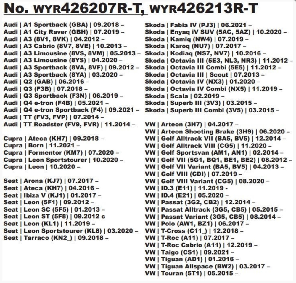 Штатная электрика для фаркопа с розеткой 13-pin, для Audi A1,A3,Q2,Q3,Q4,TT WYR426213R-T (Trail-Tec)