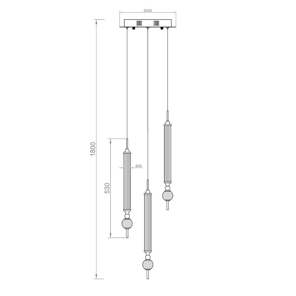 Подвесной светильник OD2503-3 gold