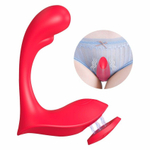 Красный вибромассажер в трусики Love-RCT - 13,1 см. (Цвет: красный)