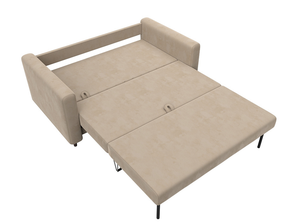 Диван прямой Лига-070, SEVEN 729 ВЕЛЮР бежевый