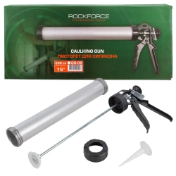 Пистолет для силикона алюминиевый 600мл RockForce##Rock FORCE RF-CG-02