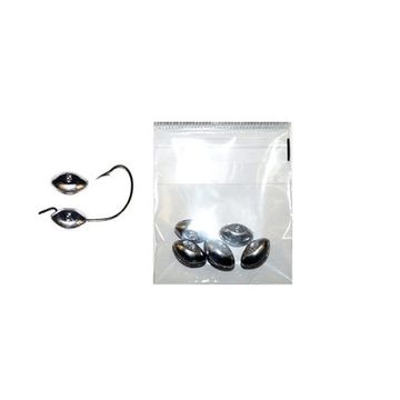 Грузила свинцовые зажимные Офсетные Lucky John ЧЕЧЕВИЦА 02г 5шт