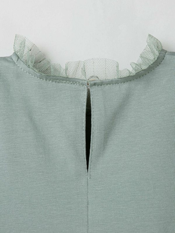 Платье с длинным рукавом и юбкой из фатина 