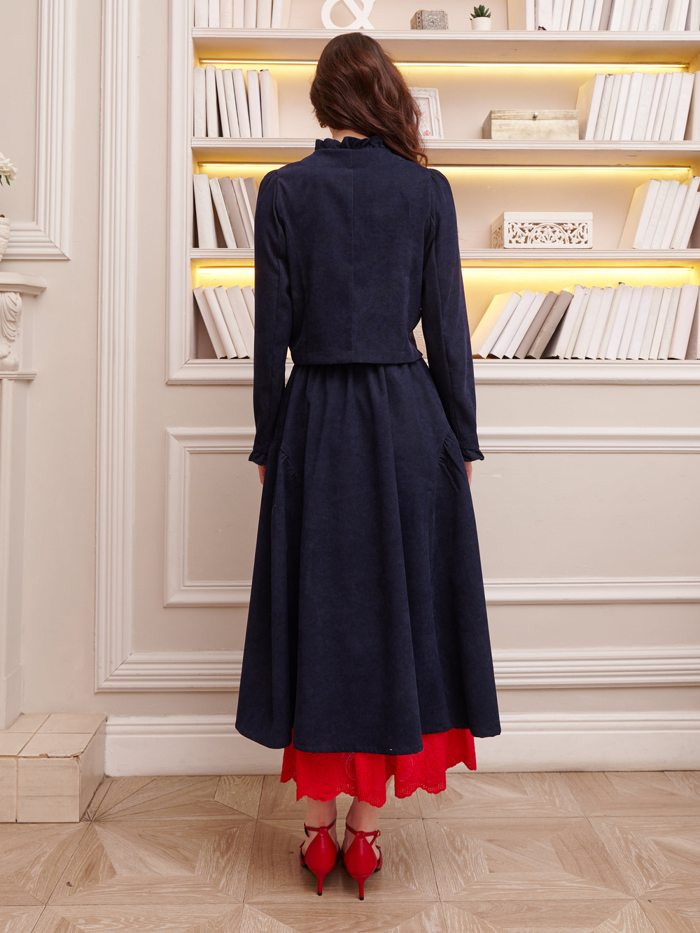 Юбка бохо вельветовая миди